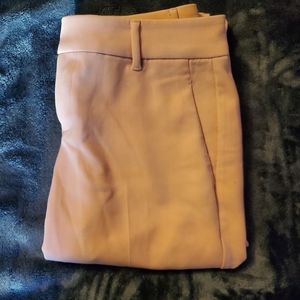 Light Pink Midrise 6 Dress Pant, Capri